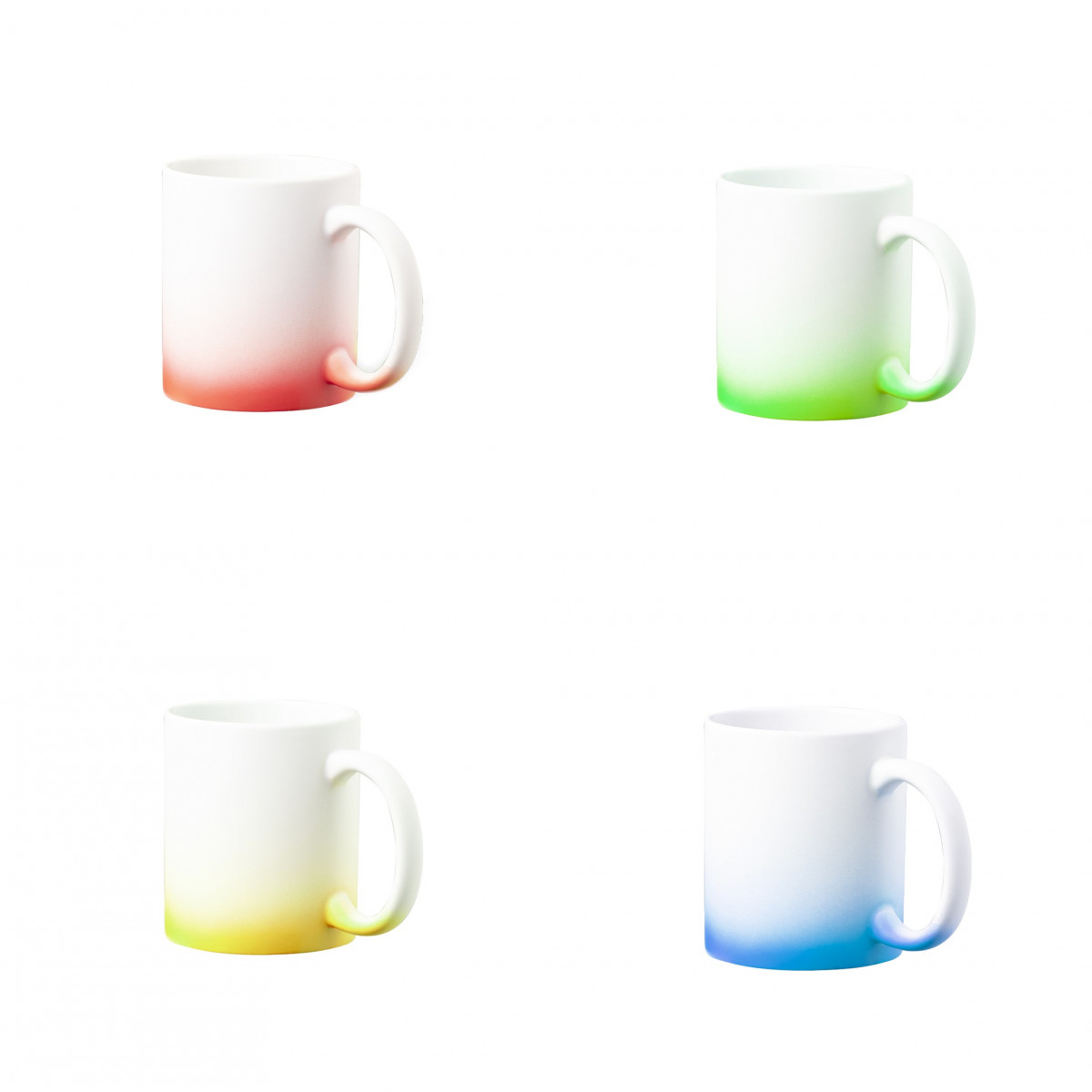 Caneca de sublimação com acabamento fosco em cores para detalhes do evento