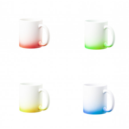 Caneca de sublimação colorida com acabamento fosco para detalhes do evento