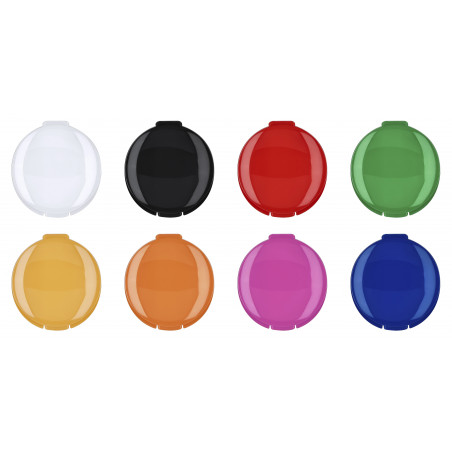 Bálsamo labial hidratante em caixa de cores para detalhes de eventos e festas