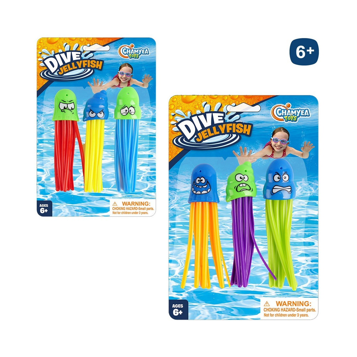 Medusas de brinquedo 3 unidades lançador de piscina para mergulho jogo de verão