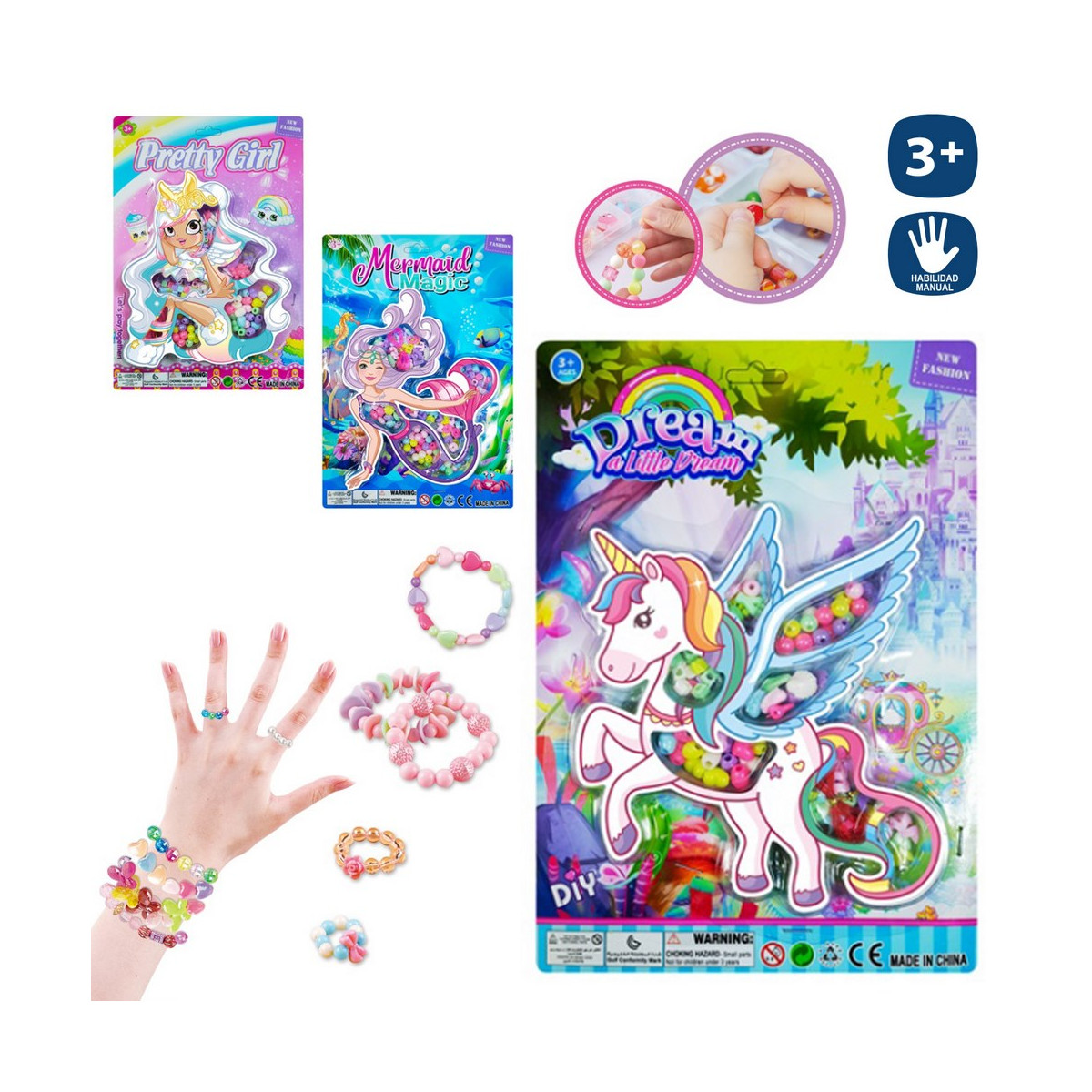 Contas para colares e pulseiras diy jogo infantil