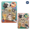 Conjunto de brinquedo de animal de estimação com acessórios 7 peças