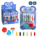6 blocos de argila colorida com ferramentas de design de elefante