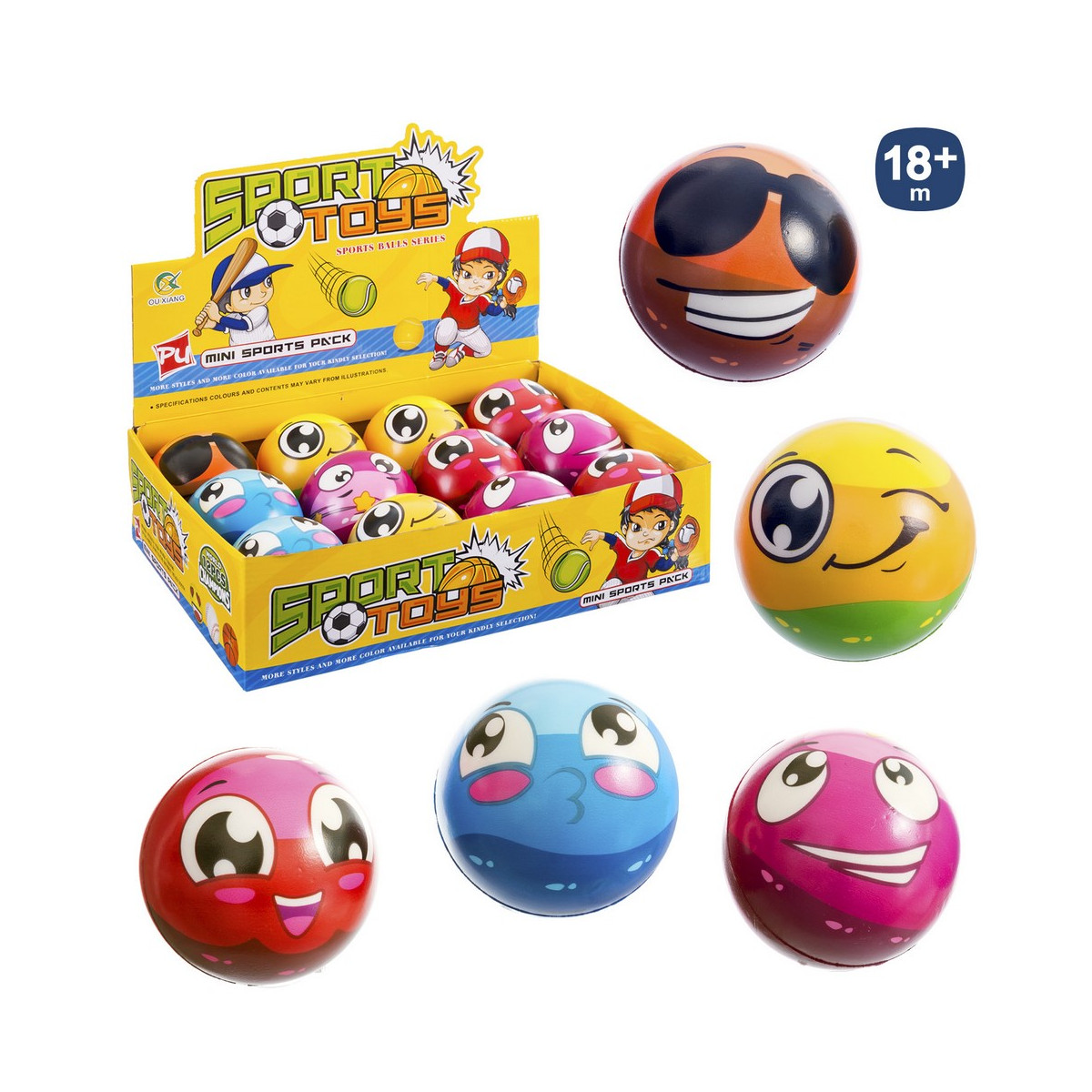 Bola de espuma designo carinha simpática l emoticons