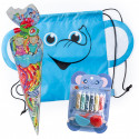 Argila colorida com ferramentas desenho de elefante combinando com mochila infantil e saco de doces