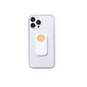 Suporte para celular com moeda de bambu e adesivo floral transparente para lembrancinhas de convidados