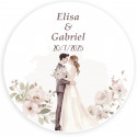 Porta-cartões horizontal preto personalizado para casamento