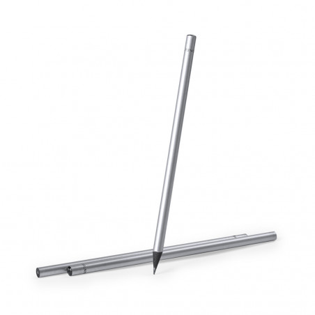 Lápis prateados de madeira personalizados para aniversários em pacote de 3 unidades