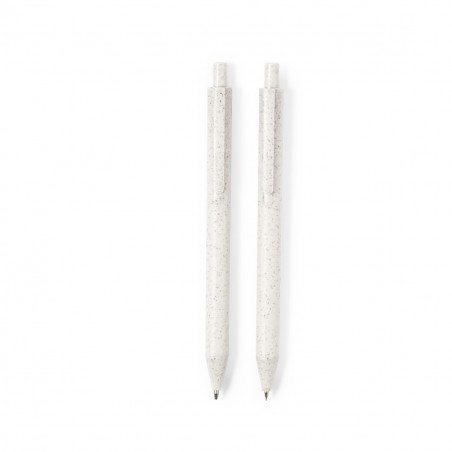 Caneta e lapiseira ECO com adesivo de noivos personalizável para detalhes dos convidados
