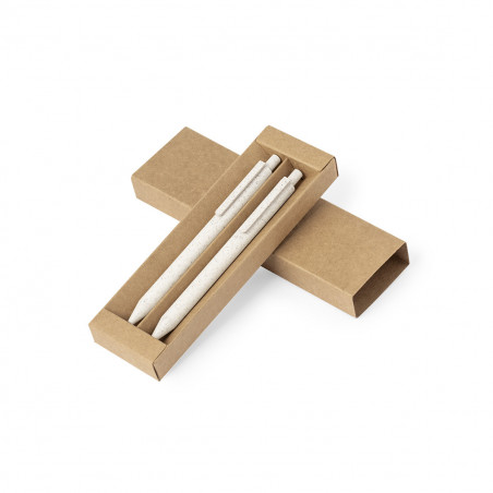 Caneta e lapiseira ECO com adesivo de noivos personalizável para detalhes dos convidados
