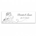 Lápis de madeira prateados personalizados para casamento em pacote de 3 unidades