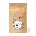 Vaso para colorir com sementes, giz de cera colorido e adesivo personalizável para presentear