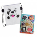 Conjunto de cachorro de brinquedo com acessórios, casinha e mochila saco