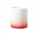 Caneca de sublimaçã com acabamento fosco vermelho com adesivo de noivos design linear para detalhes de casamentos