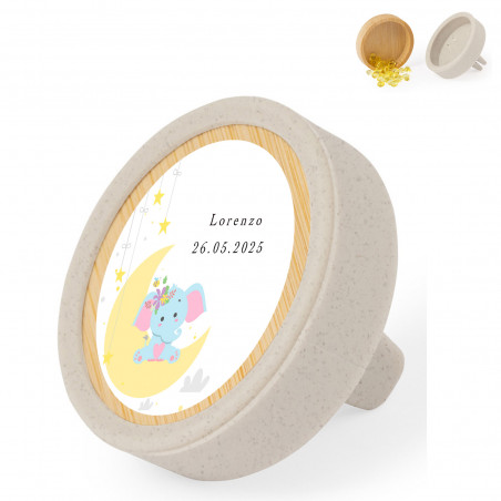 Ambientador para carro com aroma de limão personalizado com adesivo de batizado