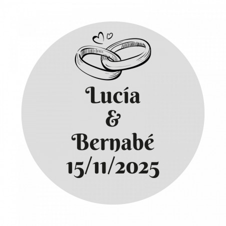 Lanterna de alumínio LED com adesivo de alianças personalizável para detalhes de casamento