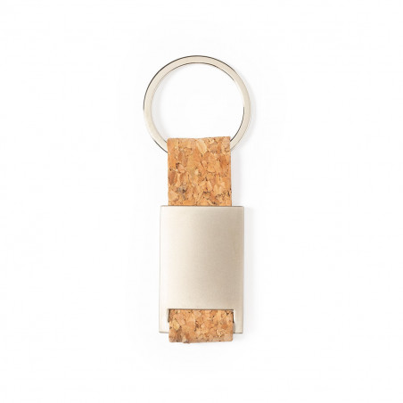 Chaveiro de cortiça e metal com adesivo design de futebol para detalhes de eventos