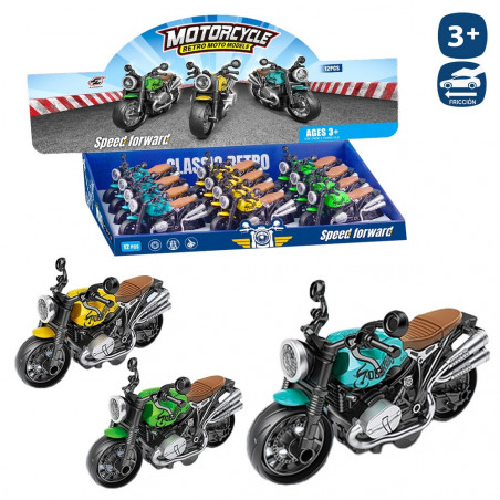 Motos estilo retro de brinquedo movimento de fricção para presentear