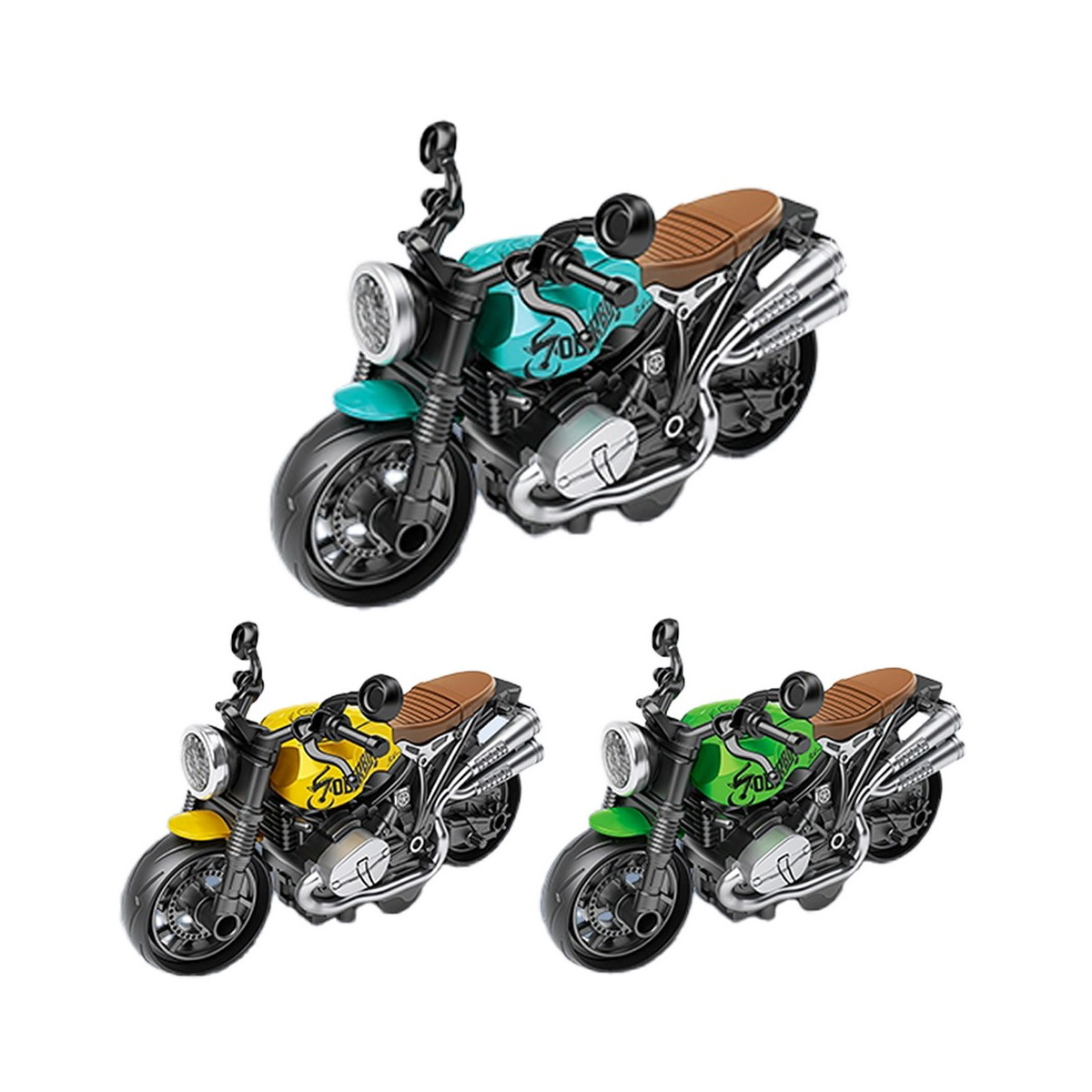 Motos estilo retro de brinquedo movimento de fricção para presentear