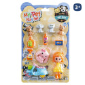 Conjunto de boneca com acessórios de animais de estimação e scooter para brincar