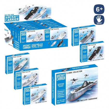 Maquete de construção de barcos e submarinos para detalhes de jogos