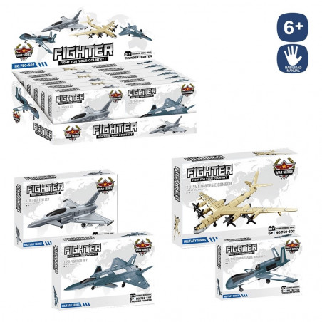 Maquete de construção design de aviões de combate