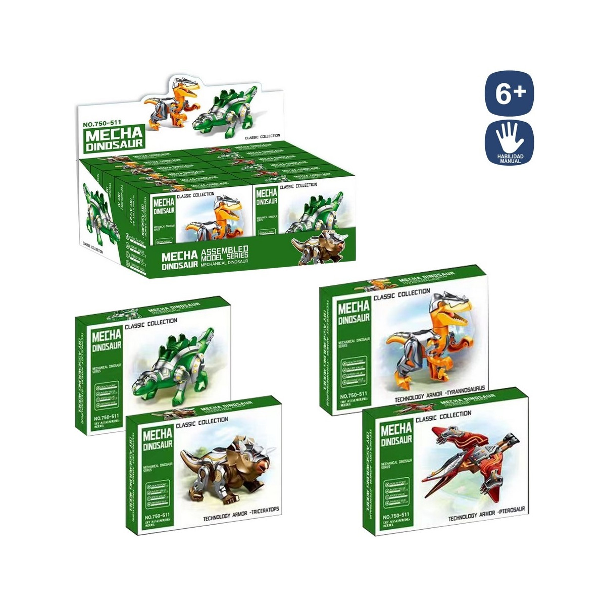 Maquete de construção design dinossauros