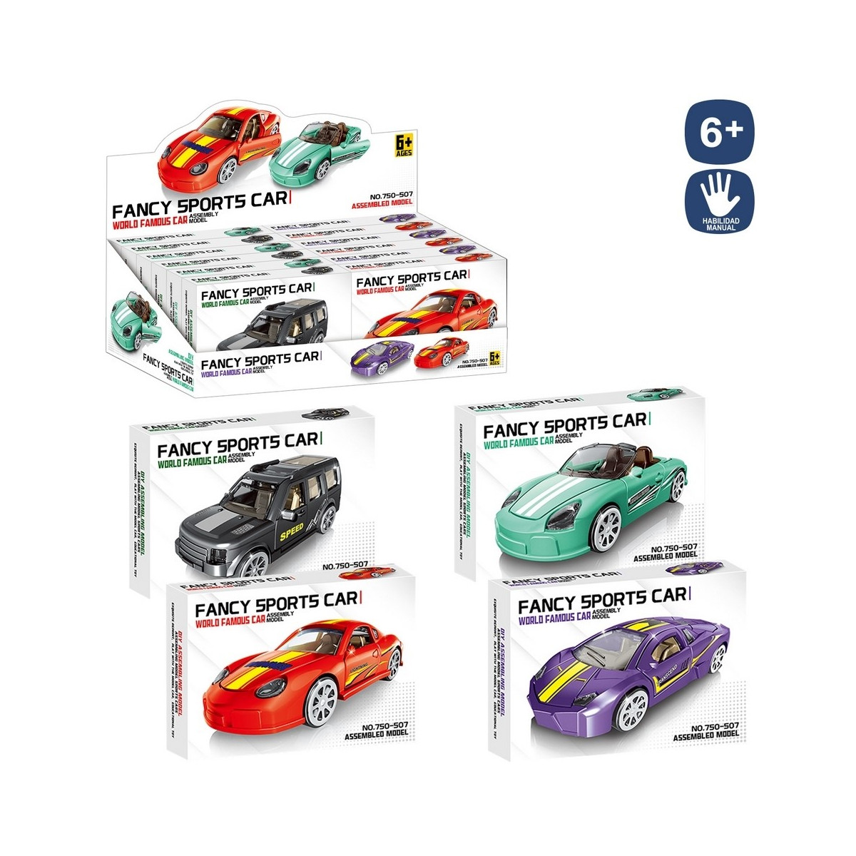 Maquete de construção carro esportivo para detalhes