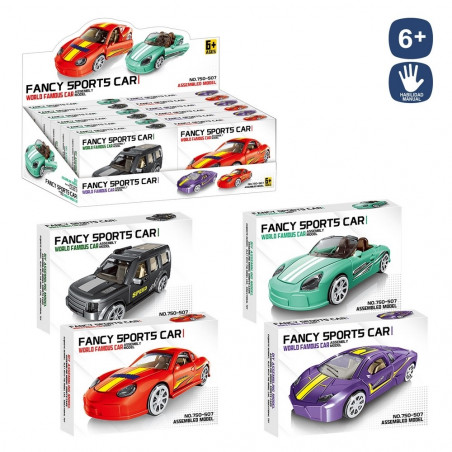 Maquete de construção carro esportivo para detalhes