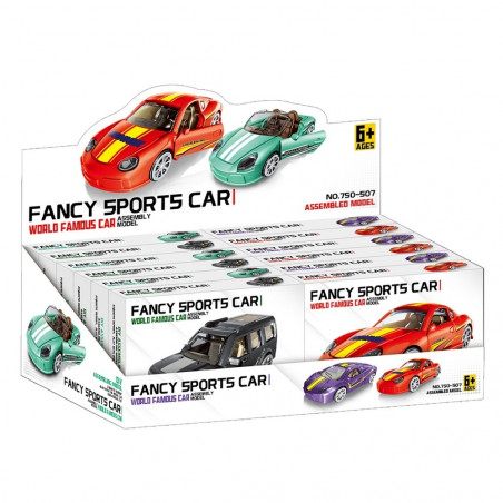 Maquete de construção carro esportivo para detalhes