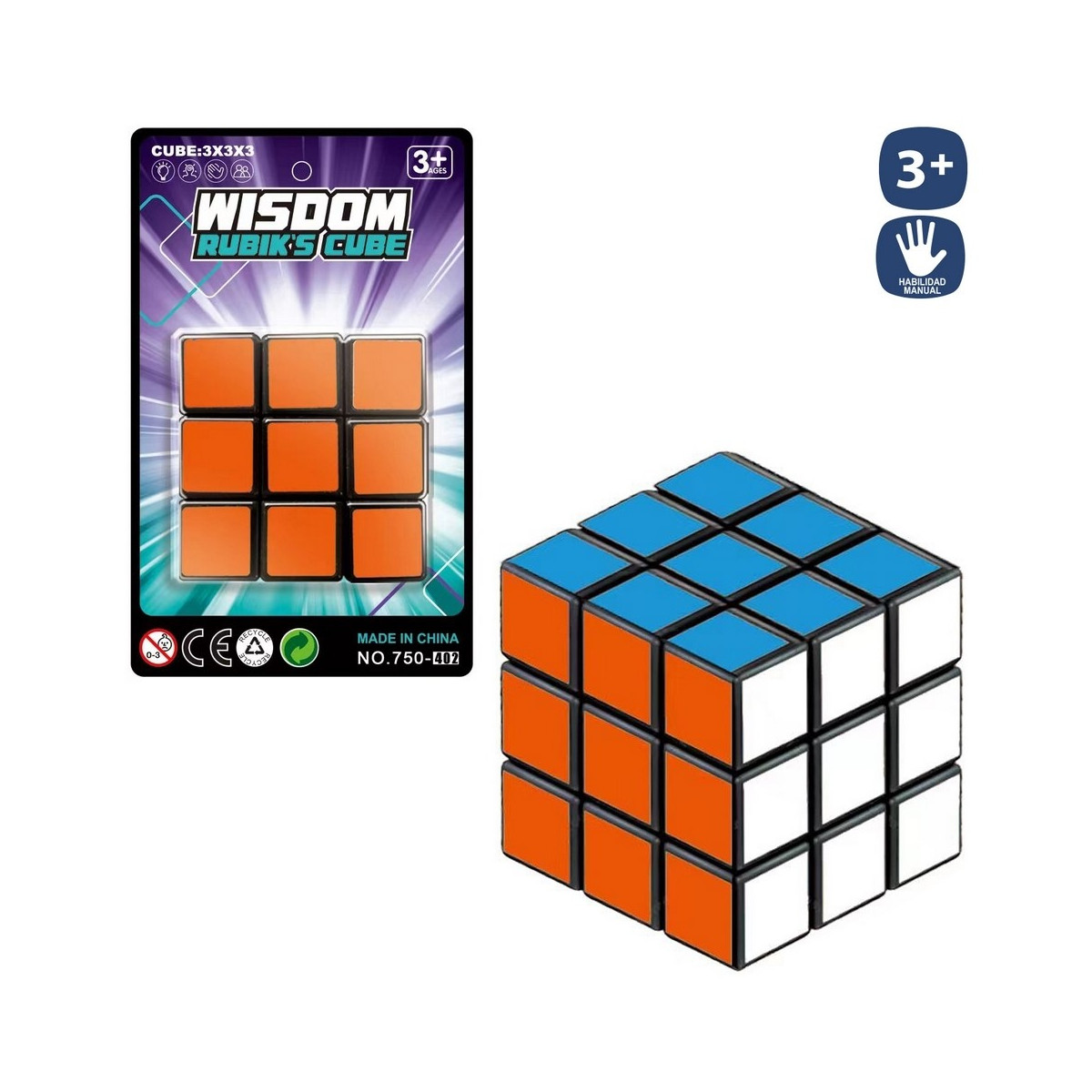 Cubo mágico de cores para detalhes jogos de habilidade