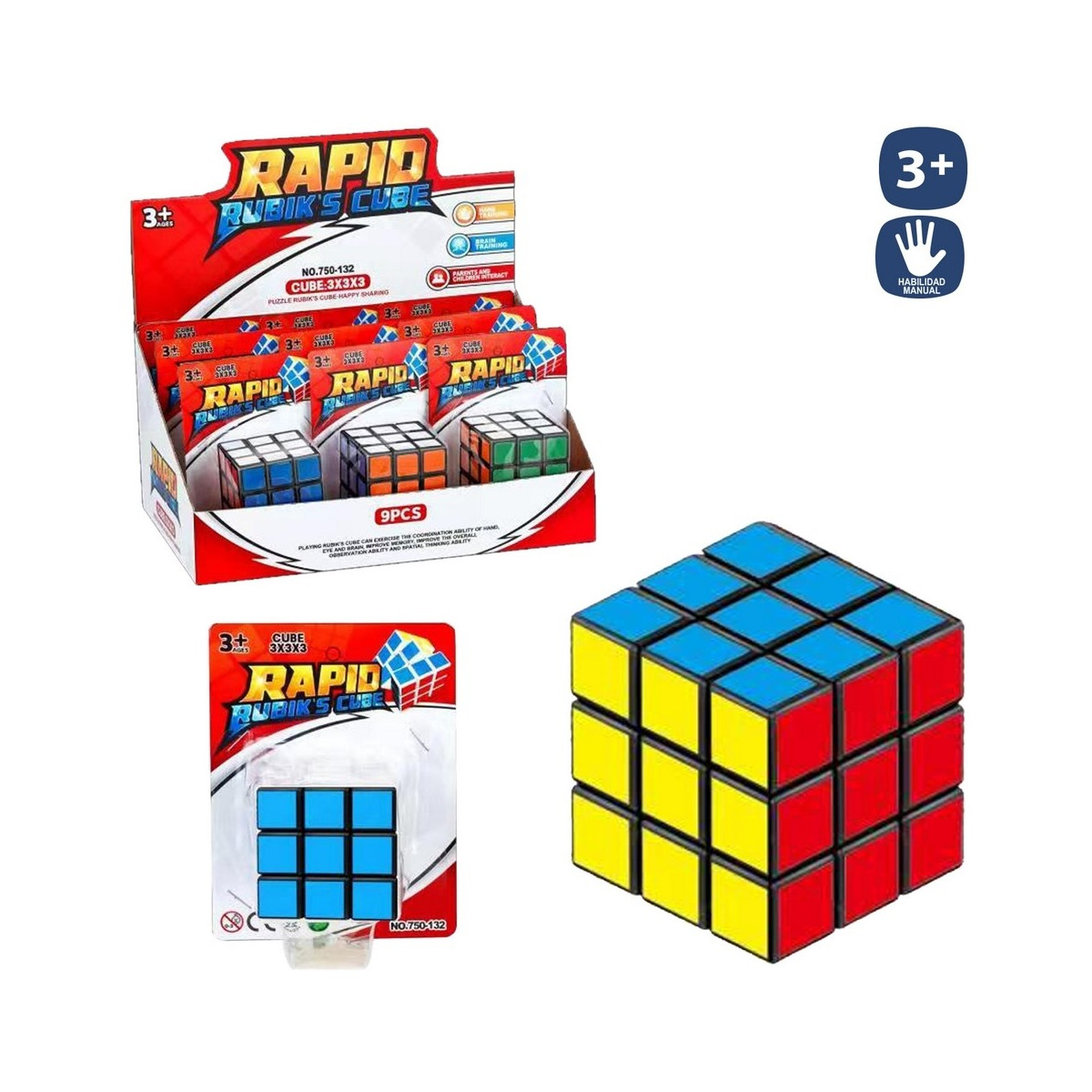 Cubo de habilidade mágico de cores para detalhes