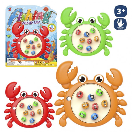 Jogo de pesca com vara design de caranguejo para detalhes infantis
