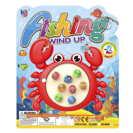 Jogo de pesca com vara design de caranguejo para detalhes infantis