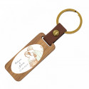 Chaveiro de madeira personalizado em caixa de presente original para convidados de casamentos