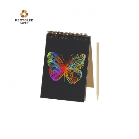 Caderno mágico com adesivo personalizável para detalhes infantis