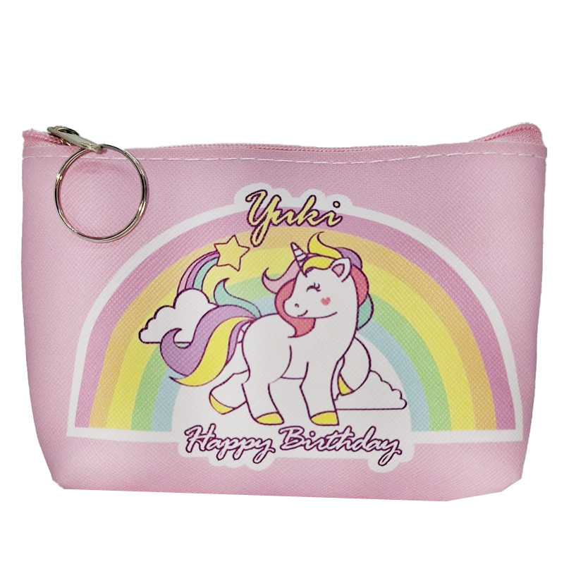 Bolsa de aniversário unicórnio rosa