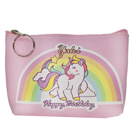 Bolsa de aniversário unicórnio rosa