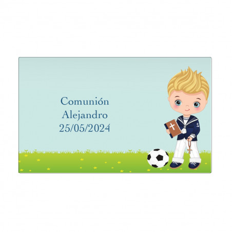 Chaveiro de cortiça com adesivo design de futebol em envelope kraft com adesivo personalizado para detalhes da primeira comunhão