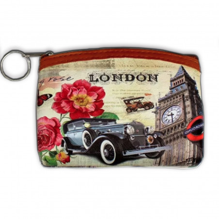 Bolsa vintage com fecho de zíper