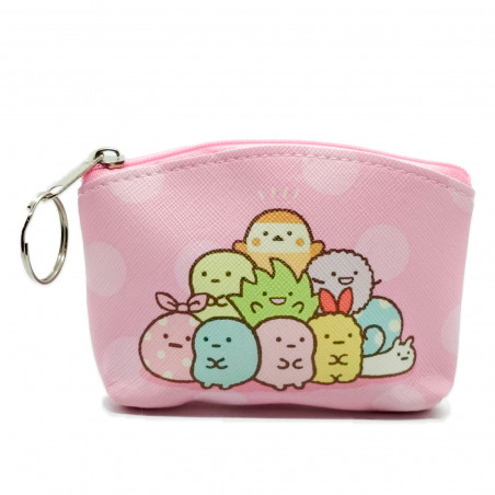 Bolsa kawaii rosa com fecho de zíper para detalhes de eventos e festas