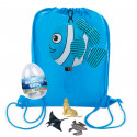 Mochila dobrável modelo peixe e ovo surpresa de animais marinhos