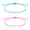 Pulseiras de cruz de metal ajustáveis, design delicado e significativo