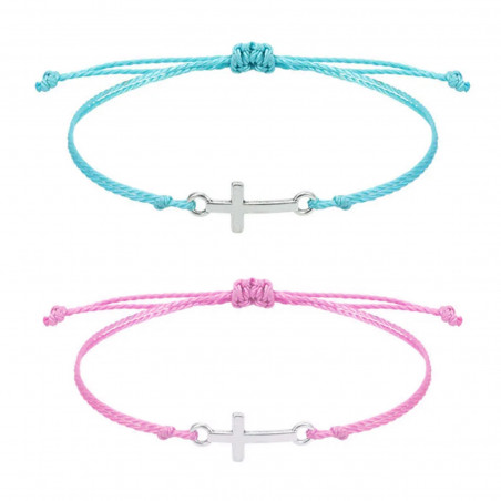 Pulseiras de cruz de metal ajustáveis, design delicado e significativo