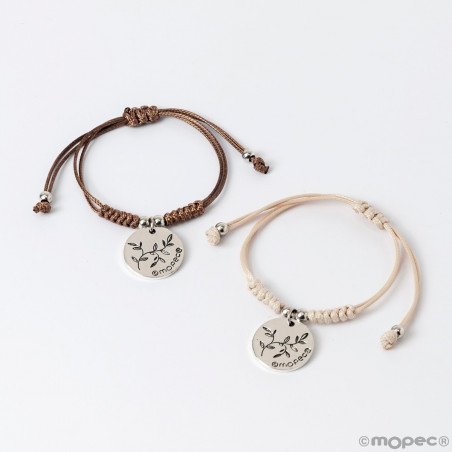 Pulseira de comunhão em estojo kraft personalizável para presentear