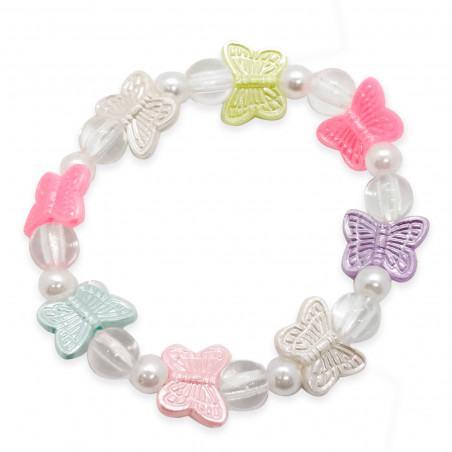 Pulseira infantil de borboletas