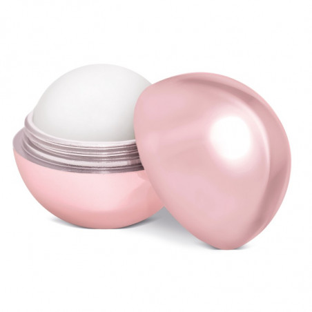 Brilho labial rosa em estojo kraft com adesivo de primeira comunhão de menina para presentear
