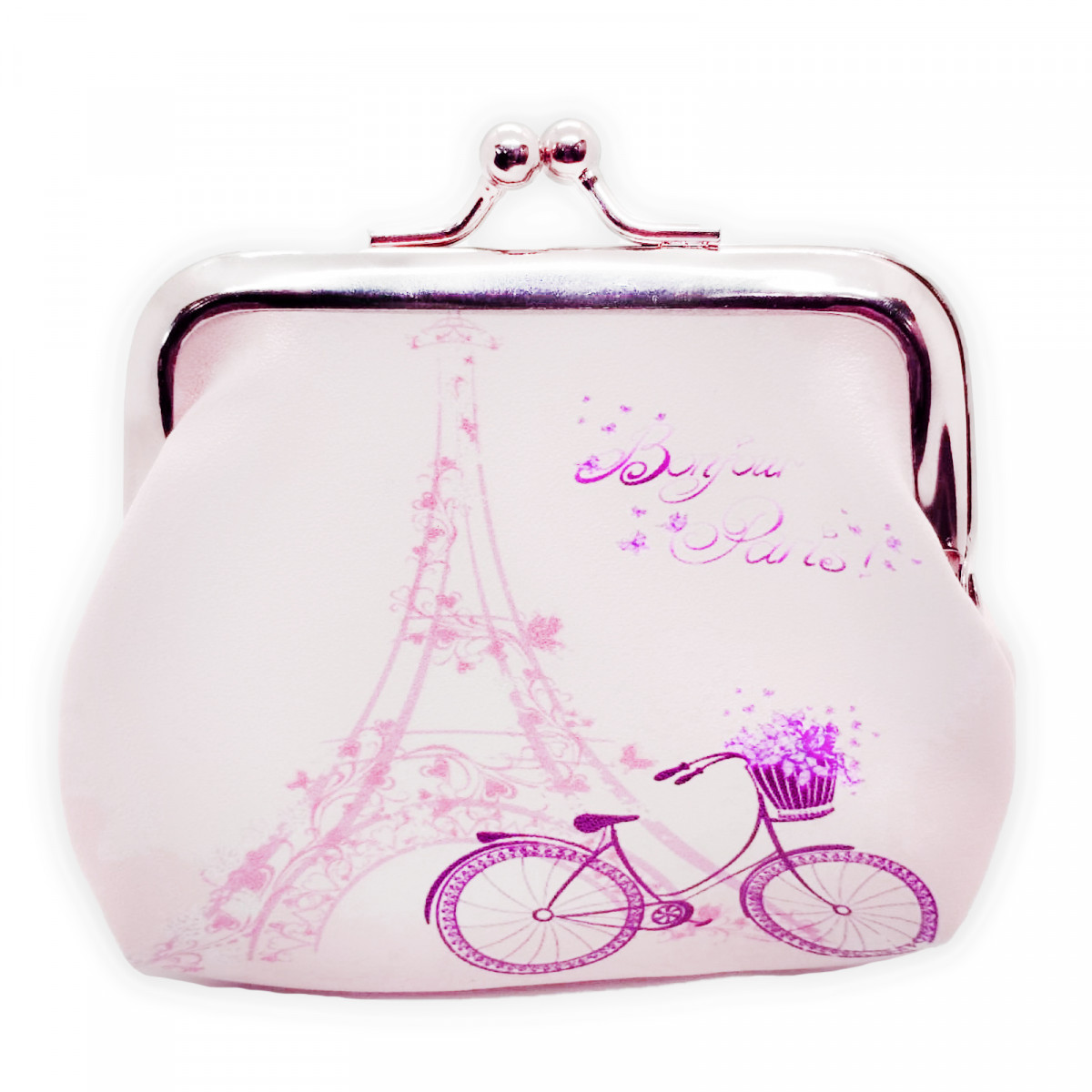 Porta-moedas vintage de Paris com fecho de fecho