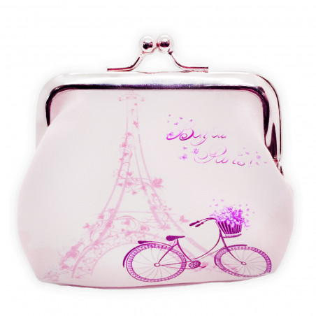 Porta-moedas vintage de Paris com fecho de fecho
