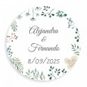 Brincos com design de melancias em sacola com adesivo personalizado para detalhes das convidadas